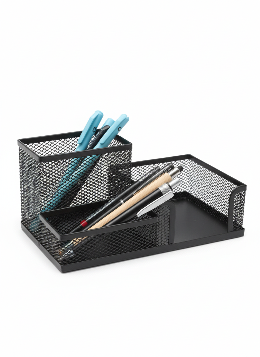 Multi-Compartment Desk Organizer – Stationery Storage Box with Drawers & Slots for Home, School & Office