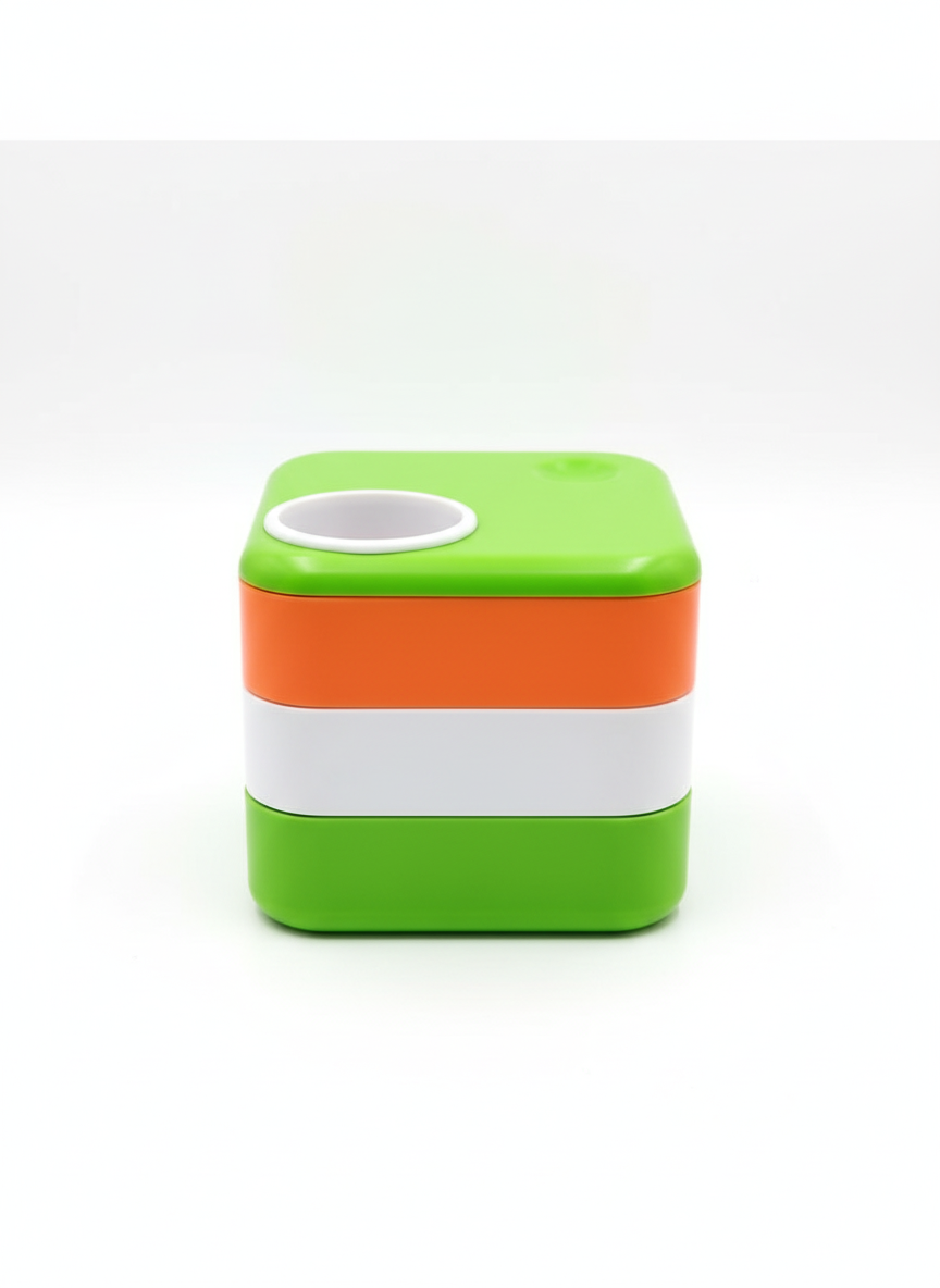 Premium Tricolor Square Pen Stand – Stylish Desk Organizer for Home, Office, Students & Professionals